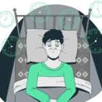 Person lays in bed wide awake, counting the hours until morning